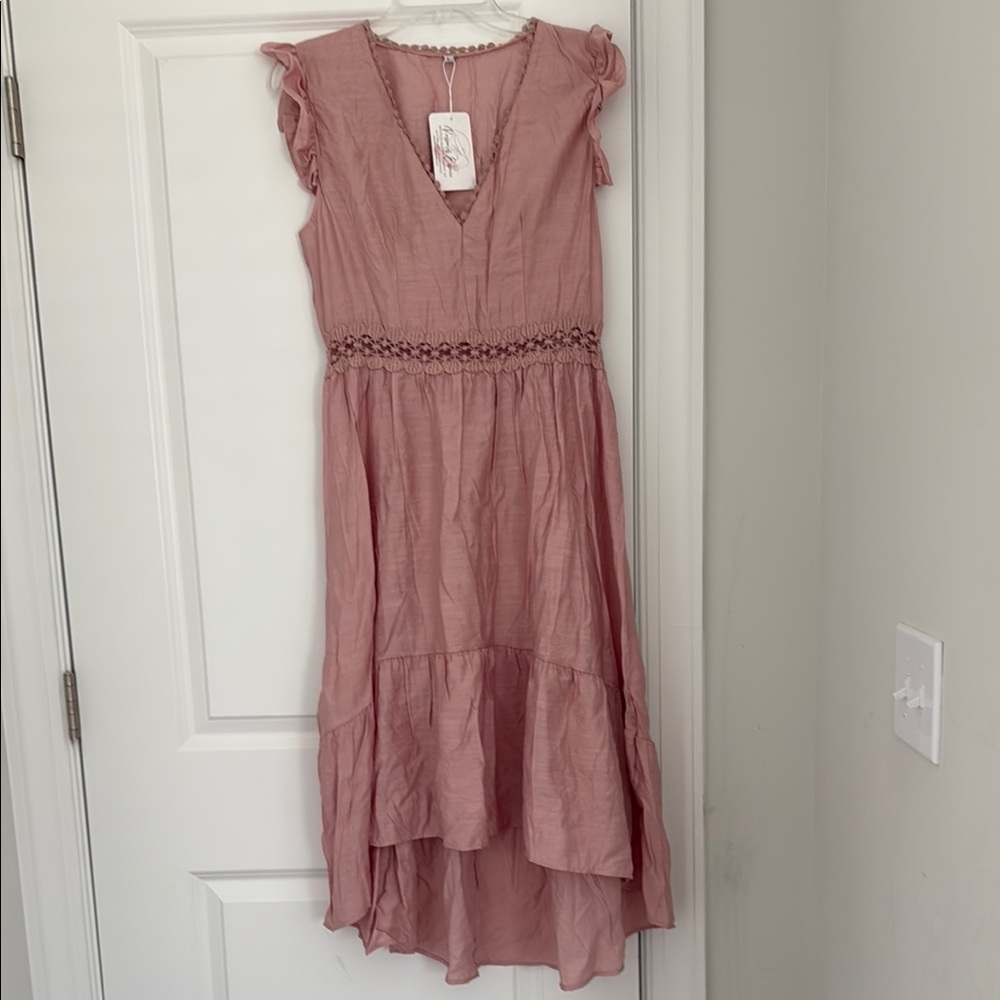 Passion of Essence Dusty Pink High-Low Dress